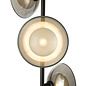 Cayda - Modern Smoked Glass and Black Floor Lamp