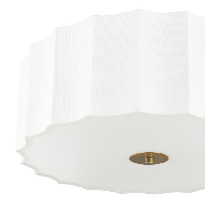 Drift - Scalloped Minimalist Flush Ceiling Light