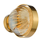 Ophira - Amber Ribbed Glass & Antique Gold Wall Light