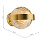 Ophira - Amber Ribbed Glass & Antique Gold Wall Light