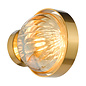 Ophira - Amber Ribbed Glass & Antique Gold Wall Light