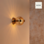 Ophira - Amber Ribbed Glass & Antique Gold Wall Light