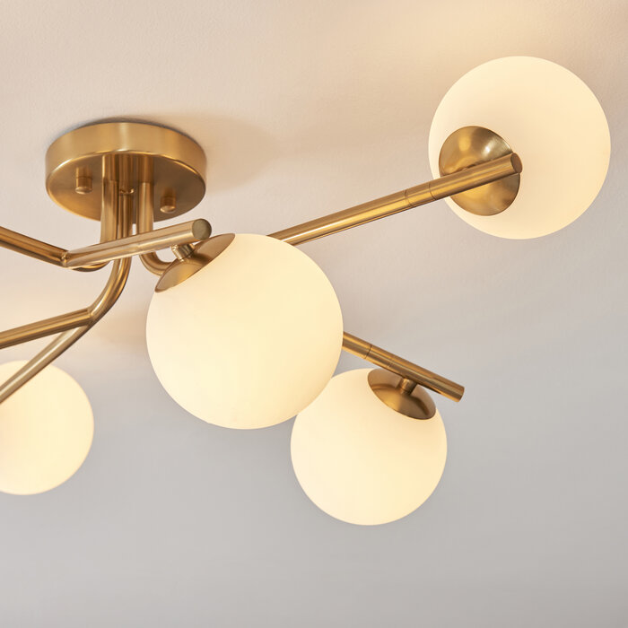 Maren - Mid Century Ceiling Semi Flush Light - Semi Flush