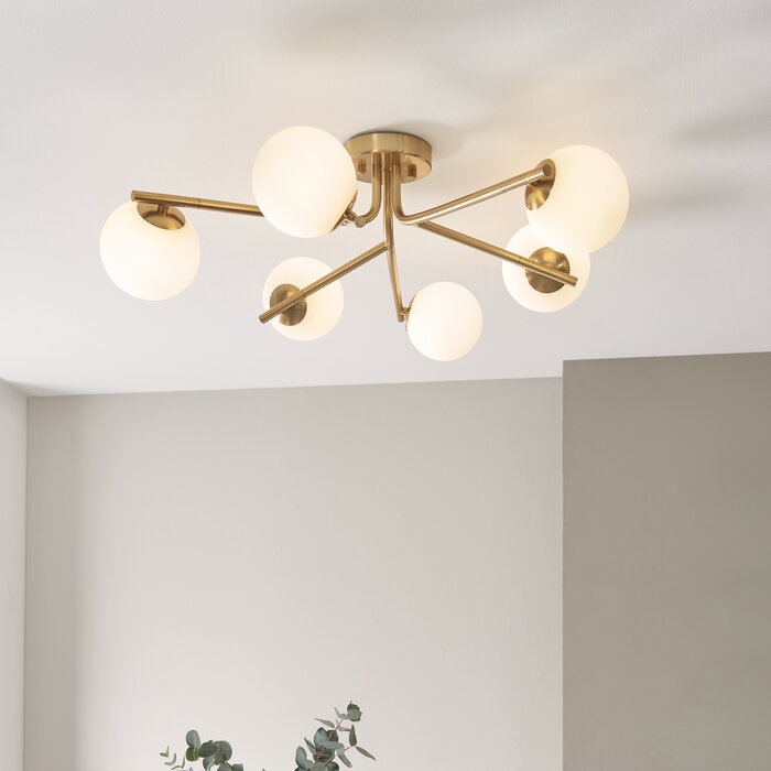 Maren - Mid Century Ceiling Semi Flush Light - Semi Flush