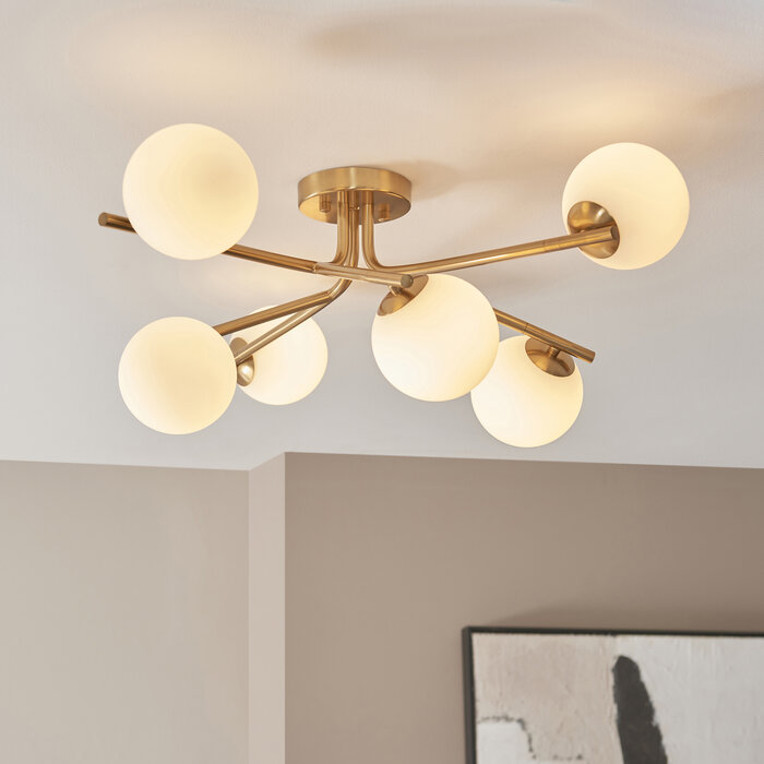 Maren - Mid Century Ceiling Semi Flush Light - Semi Flush