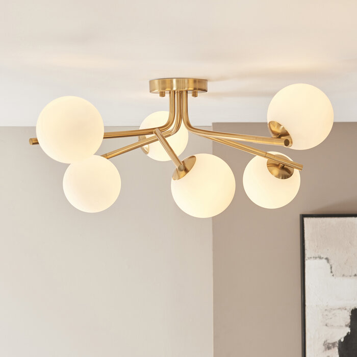 Maren - Mid Century Ceiling Semi Flush Light - Semi Flush