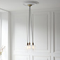Una - 3 Light Cluster Light - Dining Room & Staircase Chandelier - Antique Brass