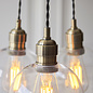 Una - 3 Light Cluster Light - Dining Room & Staircase Chandelier - Antique Brass