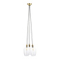 Una - 3 Light Cluster Light - Dining Room & Staircase Chandelier - Antique Brass