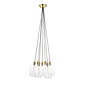 Una - 7 Light Cluster Light - Dining Room & Staircase Chandelier - Antique Brass