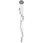 Una - Staircase Chandelier - 13 Light Cascading Pendant - Polished Nickel