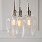 Una - 3 Light Cluster Light - Dining Room & Staircase Chandelier - Polished Nickel