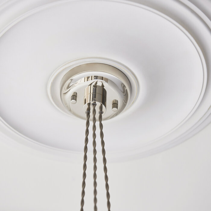 Una - 3 Light Cluster Light - Dining Room & Staircase Chandelier - Polished Nickel