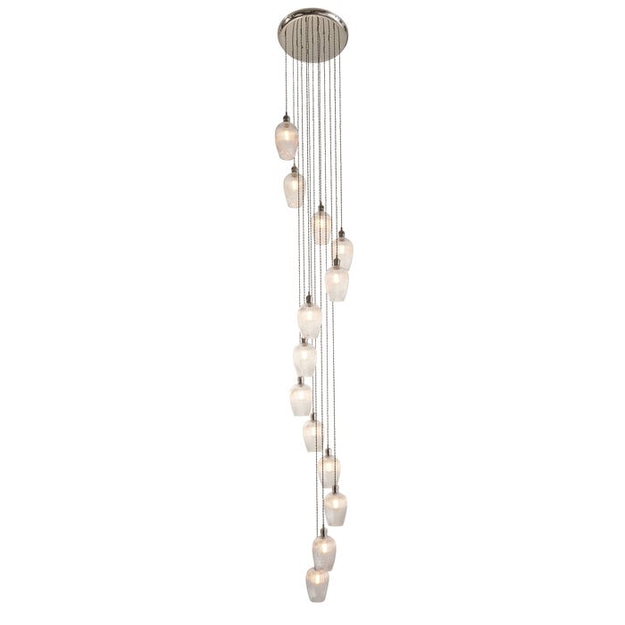 Bettina - 13 Light Cascading Staircase Pendant Chandelier - Antique Brass