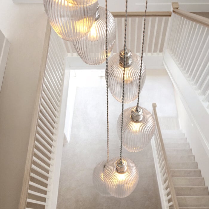 Bettina - 13 Light Cascading Staircase Pendant Chandelier - Antique Brass