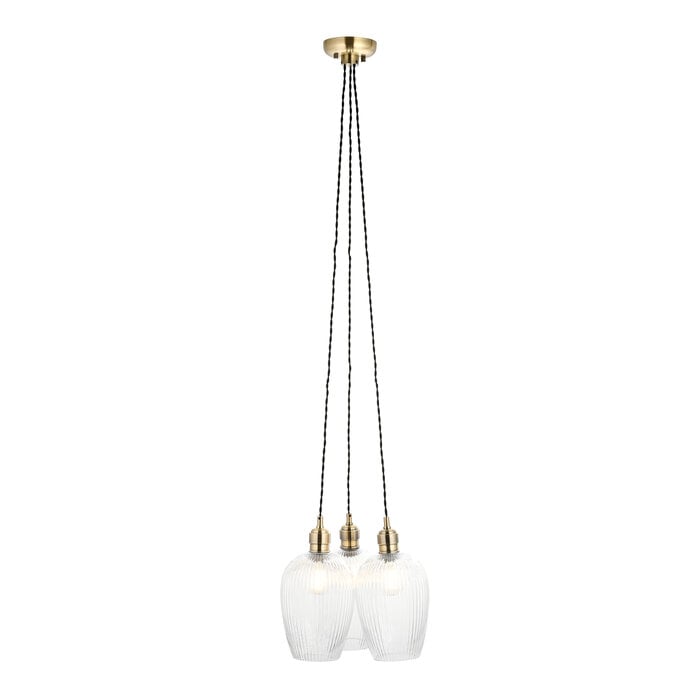 Bettina - 3 Light Cluster Light Pendant - Antique Brass