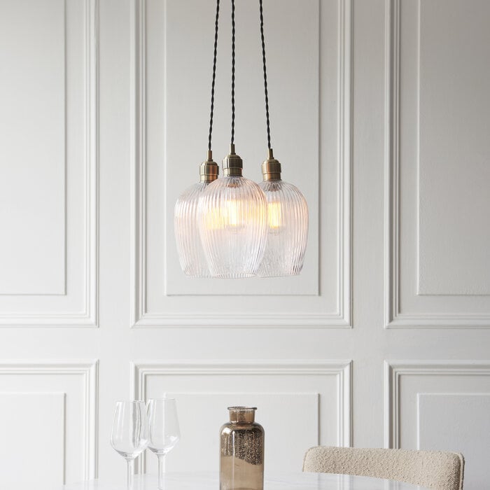 Bettina - 3 Light Cluster Light Pendant - Antique Brass