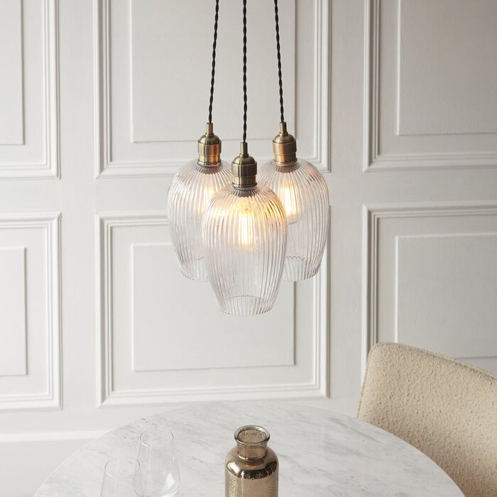 Bettina - 3 Light Cluster Light Pendant - Antique Brass
