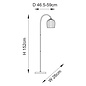 Ferna - Ribbed Glass Brass Floor Lamp