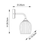 Ferna - Ribbed Glass Wall Light - Aged Brass