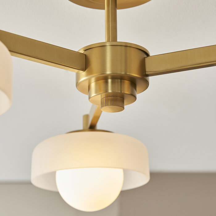 Caldera - Mid Century Modern Semi Flush Ceiling Light