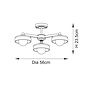Caldera - Mid Century Modern Semi Flush Ceiling Light