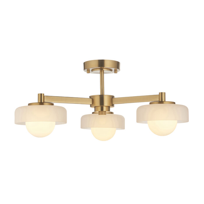 Caldera - Mid Century Modern Semi Flush Ceiling Light