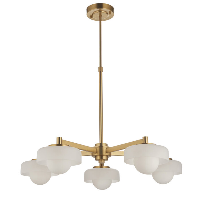 Caldera - Large Mid Century Modern Semi Flush Ceiling Light