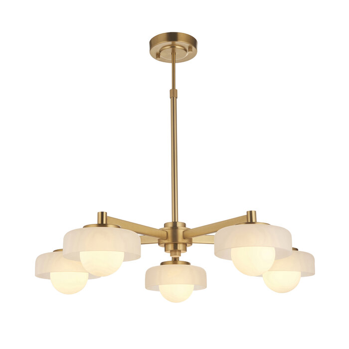 Caldera - Large Mid Century Modern Semi Flush Ceiling Light