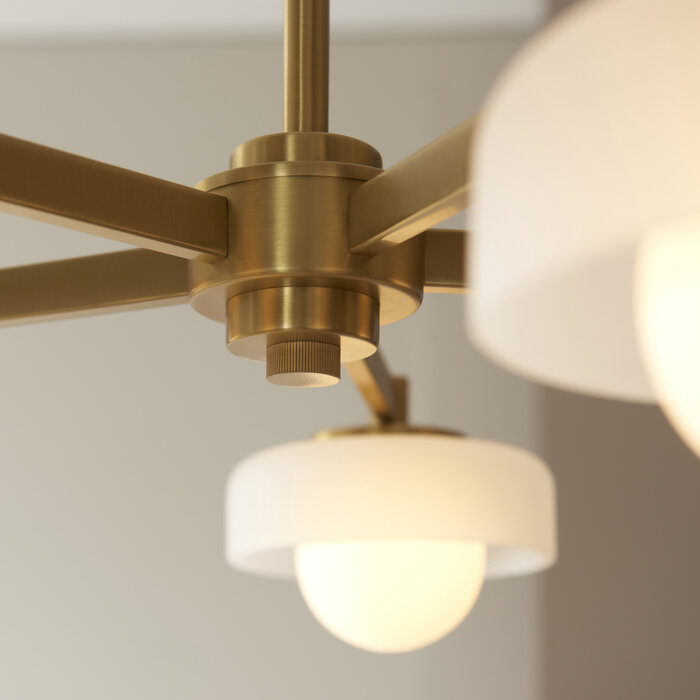 Caldera - Large Mid Century Modern Semi Flush Ceiling Light