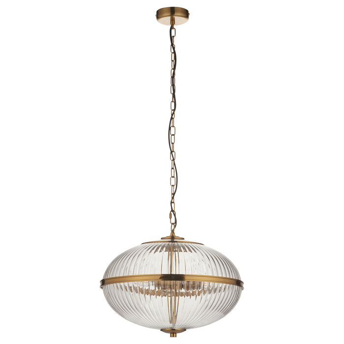 Ferna - Ribbed Glass Dining Room Pendant Light