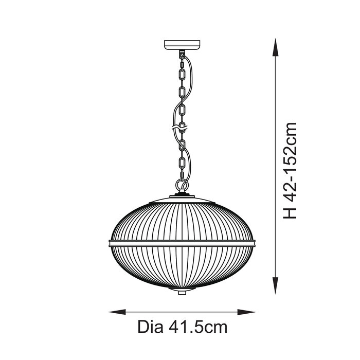 Ferna - Ribbed Glass Dining Room Pendant Light