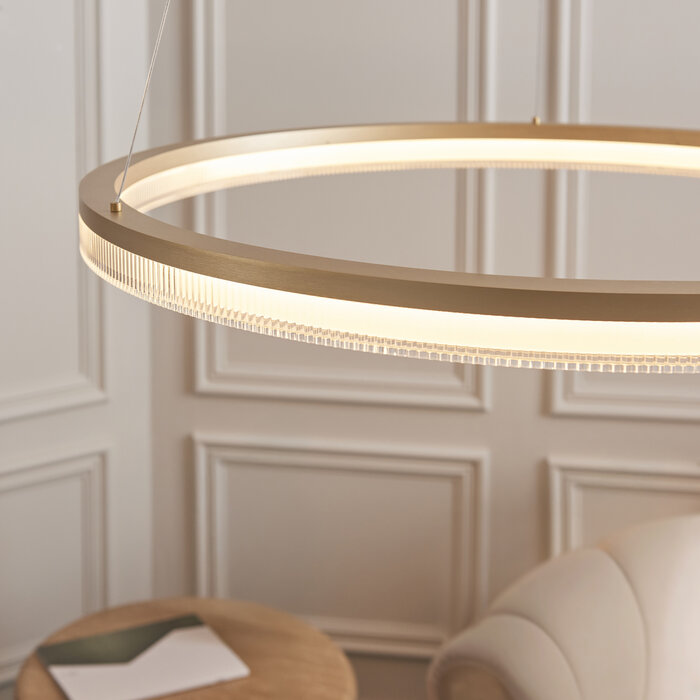 Alsen - Modern Brass Ring Pendant Light