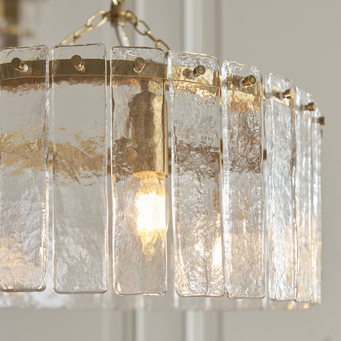 Liora - Vintage Venetian Style Glass Chandelier - 3 Light - Small
