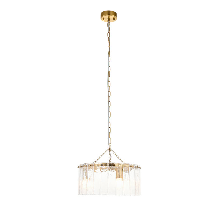 Liora - Vintage Venetian Style Glass Chandelier - 3 Light - Small
