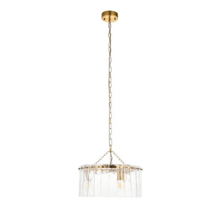 Liora - Vintage Venetian Style Glass Chandelier - 3 Light - Small