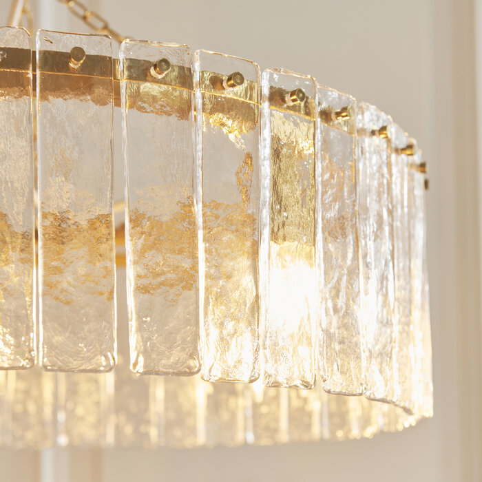 Liora - Vintage Venetian Style Glass Chandelier - 5 Light - Medium
