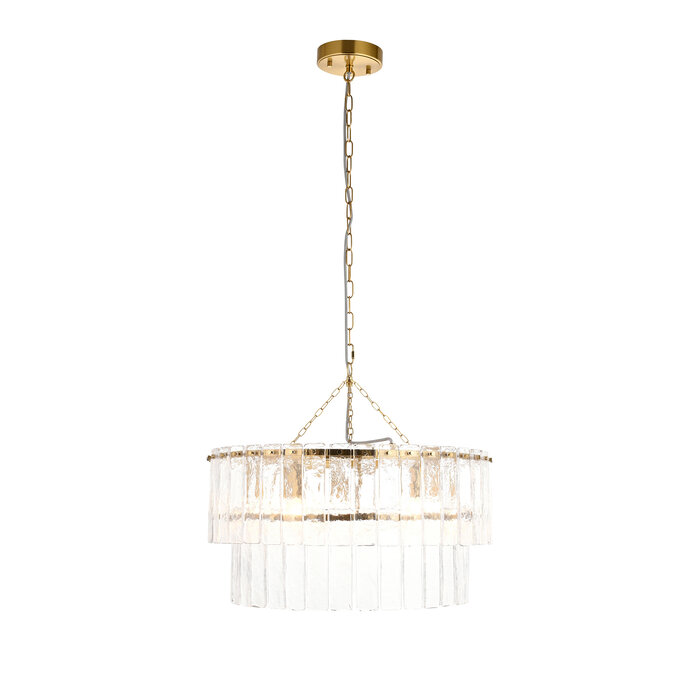 Liora - Vintage Venetian Style Glass Chandelier - 5 Light - Large