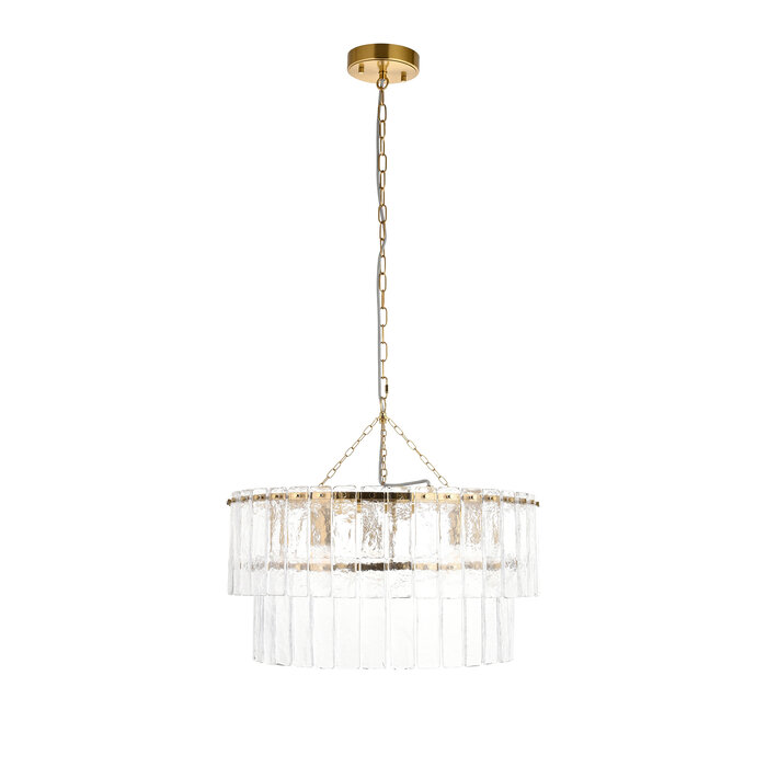 Liora - Vintage Venetian Style Glass Chandelier - 5 Light - Large