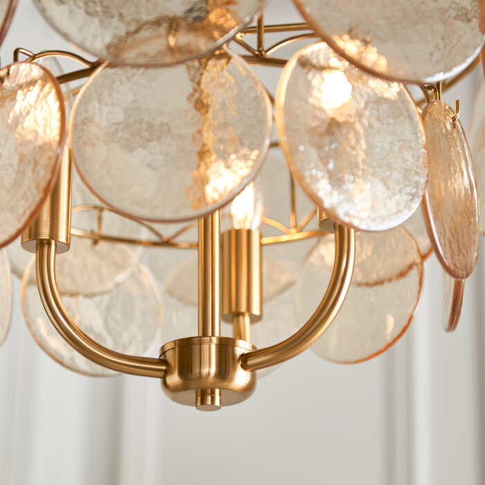Tavira - Champagne Glass Modern Chandelier - 3 Light - Small