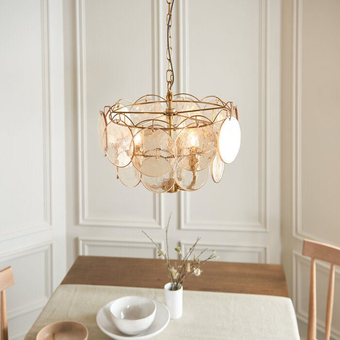 Tavira - Champagne Glass Modern Chandelier - 3 Light - Small