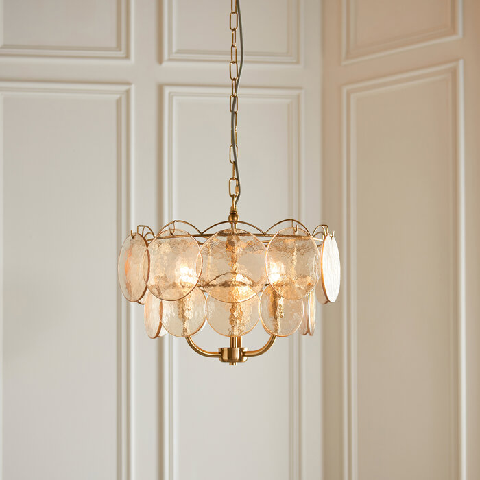Tavira - Champagne Glass Modern Chandelier - 3 Light - Small