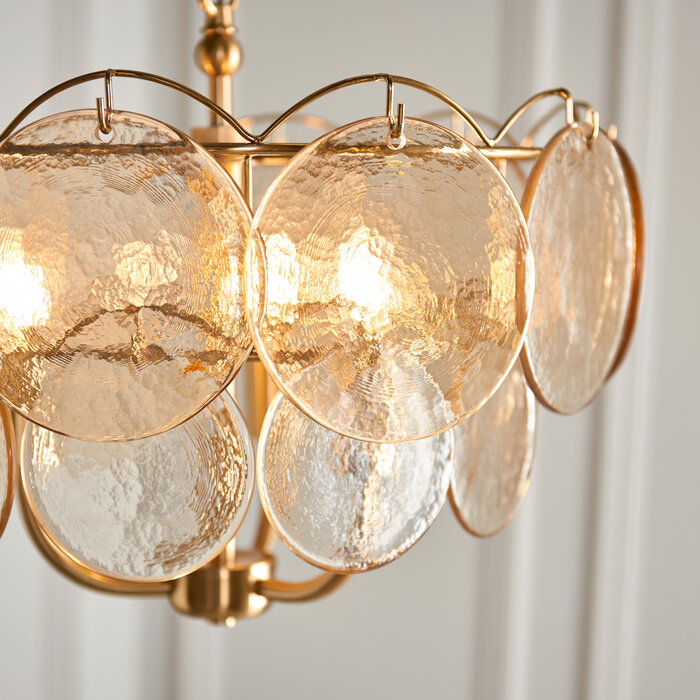 Tavira - Champagne Glass Modern Chandelier - 3 Light - Small