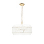 Nilo - Timeless Glass Chandelier -  Brushed Aged Brass - 5 Light
