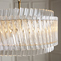Nilo - Timeless Glass Chandelier -  Brushed Aged Brass - 5 Light