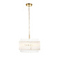 Nilo - Timeless Small Glass Chandelier -  Brushed Aged Brass - 3 Light
