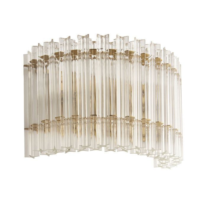 Nilo - Timeless Glass Wall Light -  Brushed Aged Brass