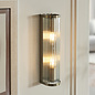 Morgan - Large Ribbed Glass and Antique Brass Wall Light