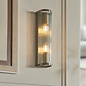 Morgan - Large Ribbed Glass and Antique Brass Wall Light