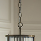 Morgan - Ribbed Glass and Antique Brass Lantern Pendant Light